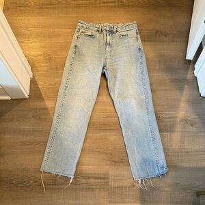 Topshop Denim Straight Jeans